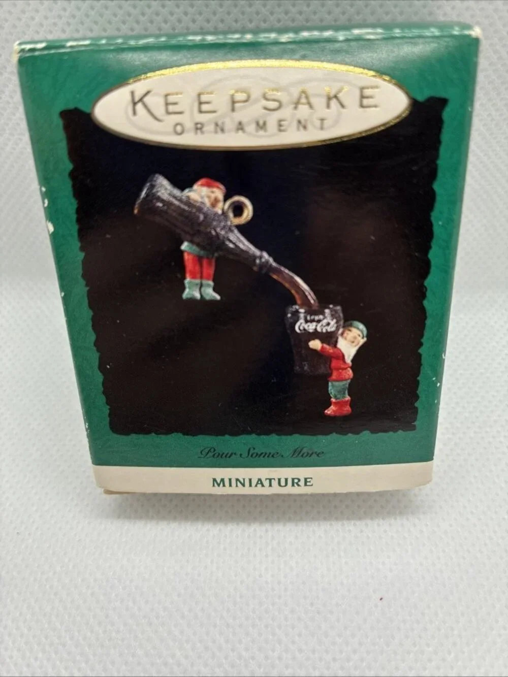 Hallmark 1993 Coca Cola Pour Some More Miniature Keepsake Ornament With Box